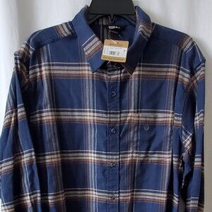 NWT!! Eddie Bauer Men's Field Flannel  Flex 2.0 Shirt Size: L